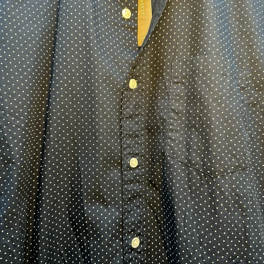 Navy Blue Polka Dot J. Crew Shirt-Men’s